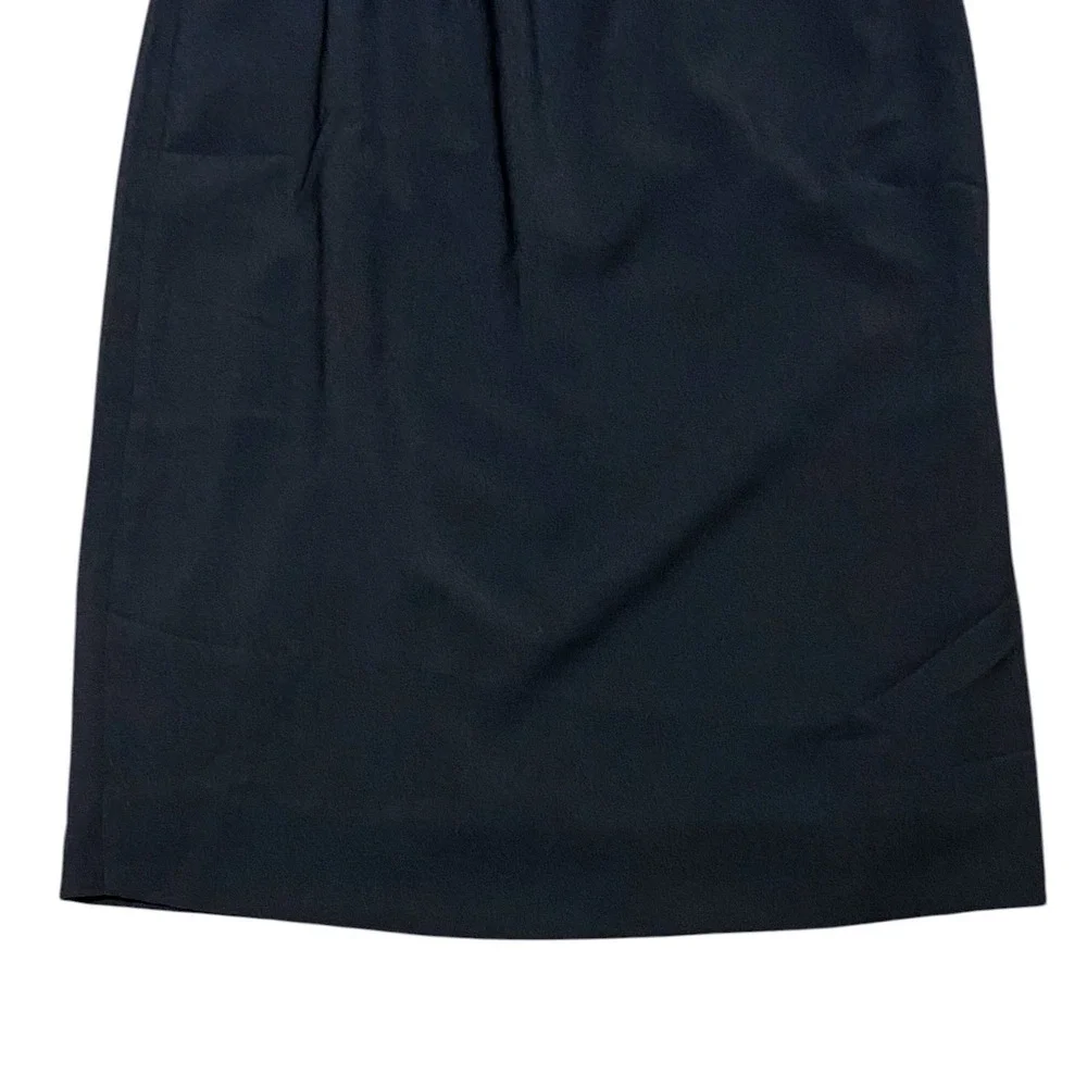 J.Crew NEW Black Elastic Waist Midi Skirt Quiet Luxury Career Corporate Size XXS